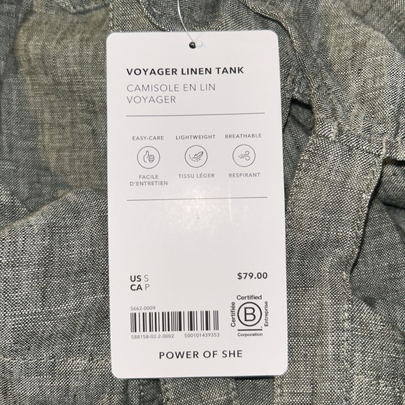 NWT Athleta Voyager Linen Tank S - Picture 10 of 10